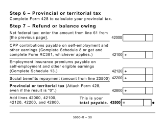Form 5000-R Income Tax and Benefit Return (Large Print) - Canada, Page 30