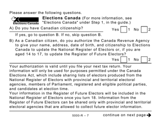 Form 5000-R Income Tax and Benefit Return (Large Print) - Canada, Page 7