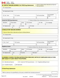 Drug Submission Application Form for: Human, Veterinary or Disinfectant Drugs and Clinical Trial Application/Attestation - Canada, Page 2