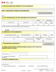Drug Submission Application Form for: Human, Veterinary or Disinfectant Drugs and Clinical Trial Application/Attestation - Canada, Page 3