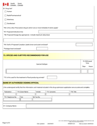 Drug Submission Application Form for: Human, Veterinary or Disinfectant Drugs and Clinical Trial Application/Attestation - Canada, Page 4