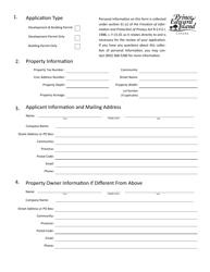 Development &amp; Building Permit Application - Prince Edward Island, Canada, Page 2