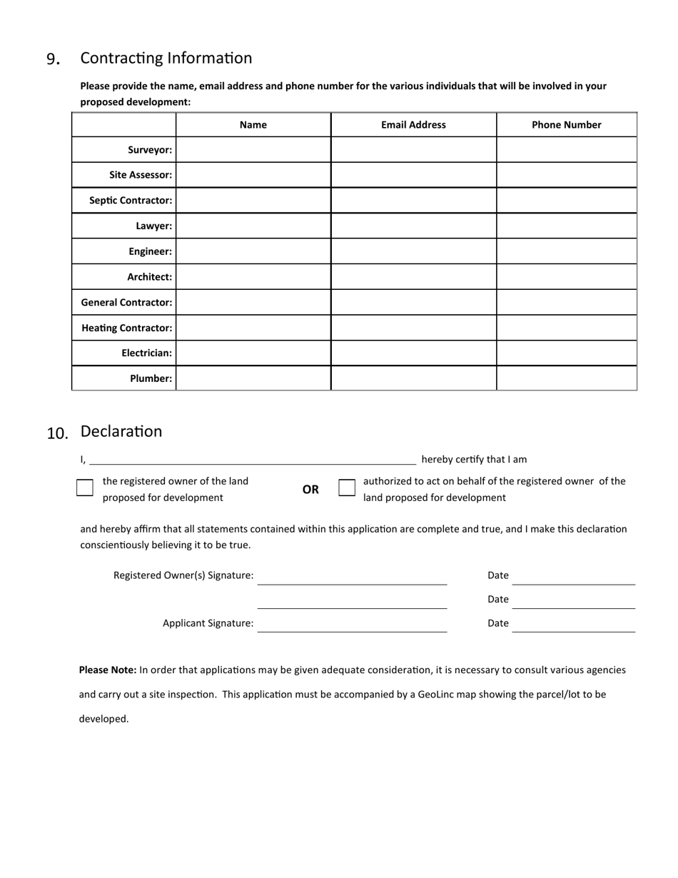 Development  Building Permit Application - Prince Edward Island, Canada, Page 6