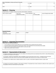 Application for Financial Assistance Emergency Working Capital Financing - Prince Edward Island, Canada, Page 2