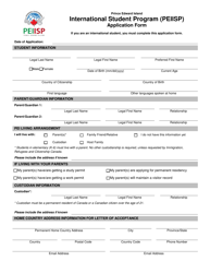 International Student Program (Peiisp) Application Form - Prince Edward Island, Canada, Page 2