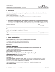 Inspection Services for Institutions Application - Nova Scotia, Canada, Page 6