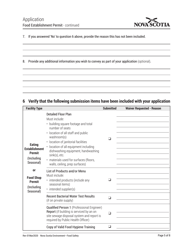 Food Establishment Permit Application - Nova Scotia, Canada, Page 5