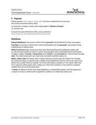 Food Establishment Permit Application - Nova Scotia, Canada, Page 7