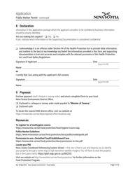 Public Market Permit Application - Nova Scotia, Canada, Page 6