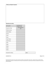 Form LSAD101F14.1 Ruminant Submission Form - Nova Scotia, Canada, Page 2
