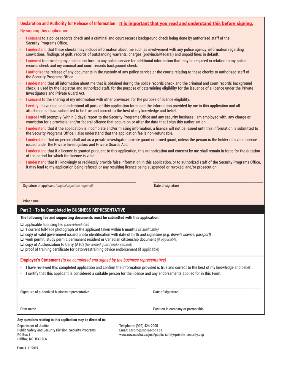 Form 4 Fill Out Sign Online And Download Fillable Pdf Nova Scotia Canada Templateroller 5049