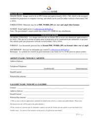 Indigenous Artwork Acquisitions Application Form - New Brunswick, Canada (English/French), Page 2