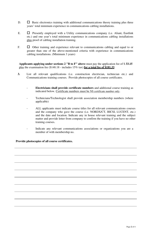 Application for Communications Cabling Specialist Certificate and/or Exam - Nova Scotia, Canada, Page 2