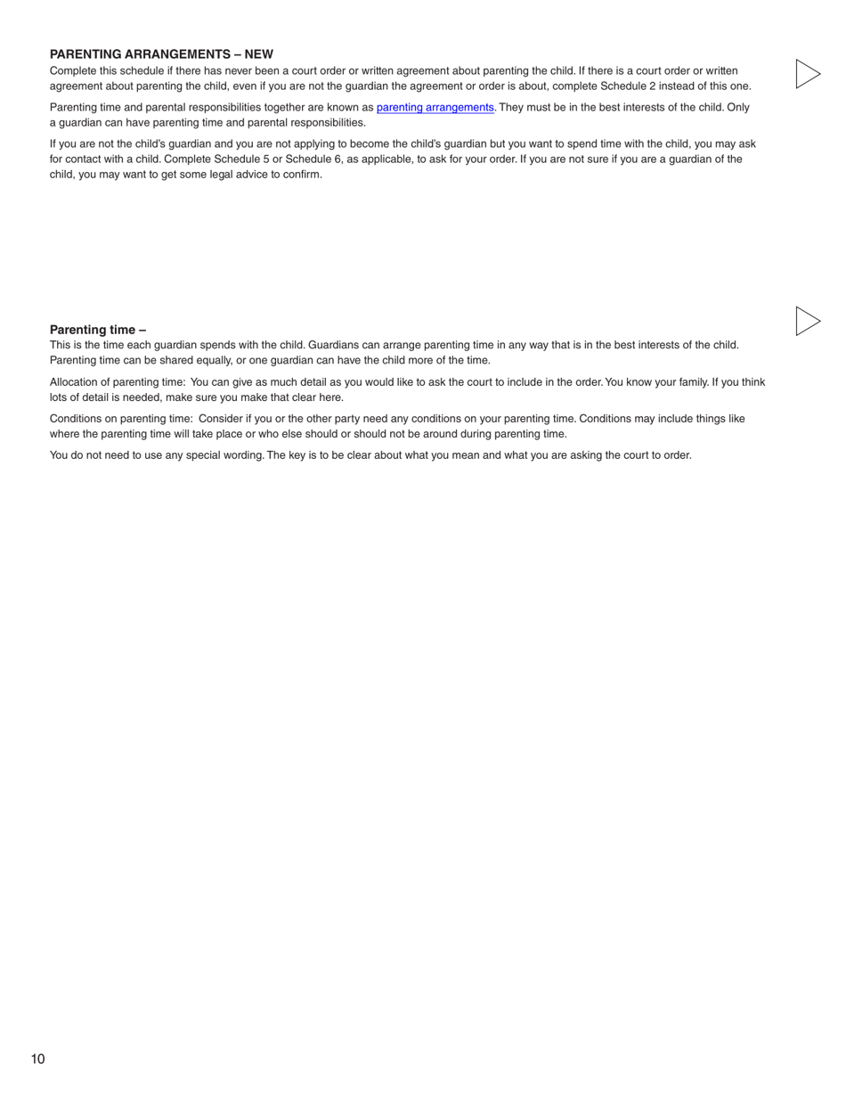 Form C (PFA712) Family Law Matter Claim - British Columbia, Canada, Page 10