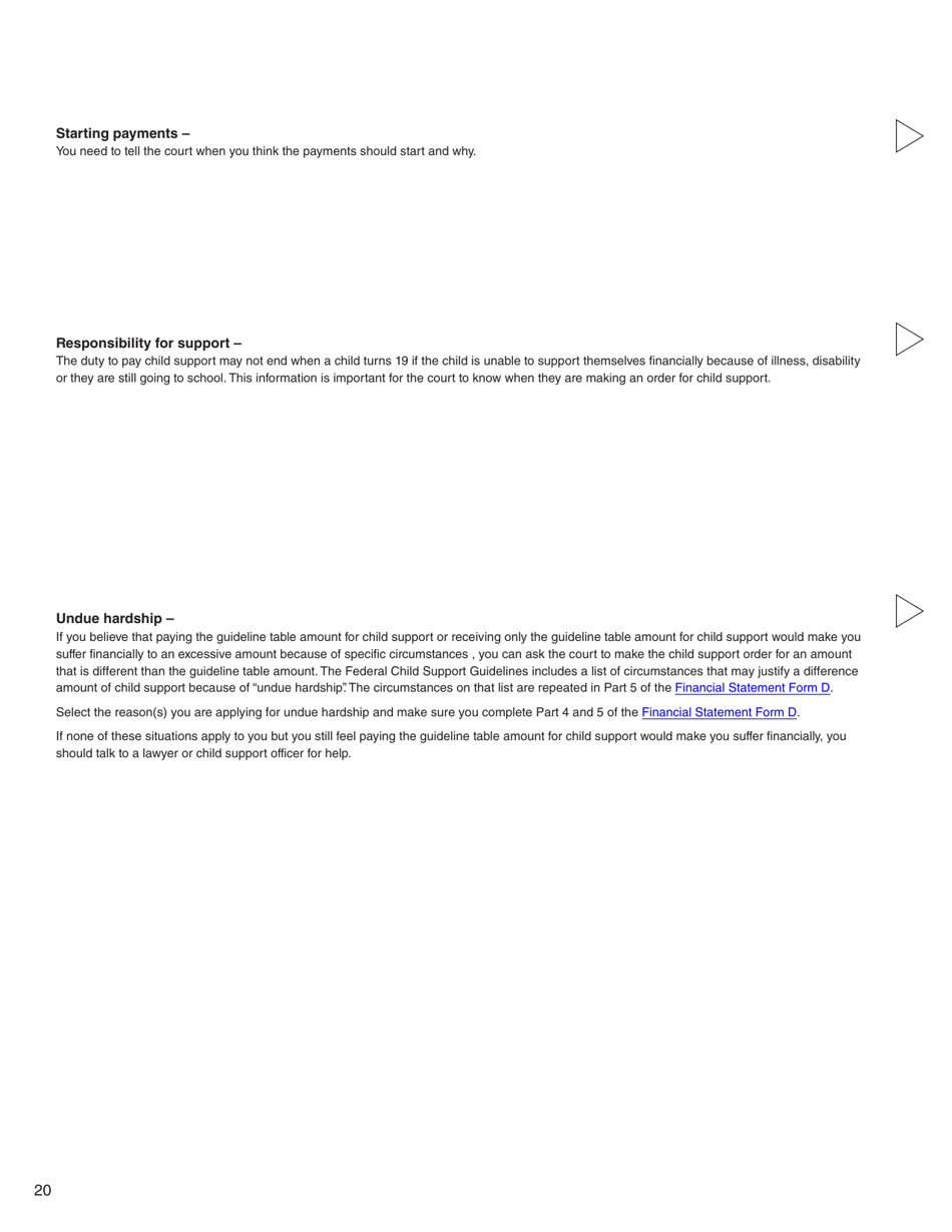 Form C (PFA712) Family Law Matter Claim - British Columbia, Canada, Page 20