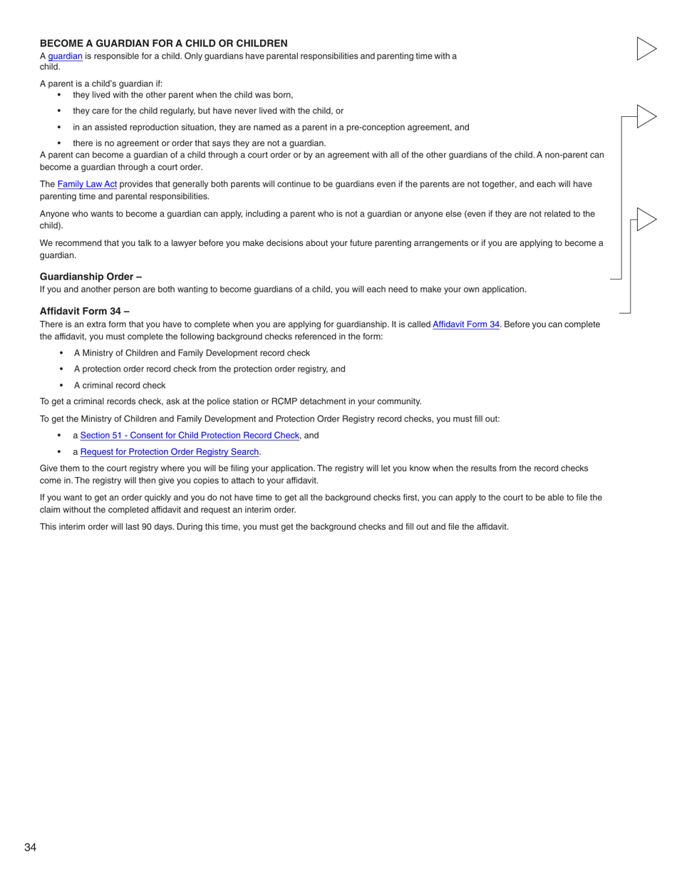 Form C (PFA712) Family Law Matter Claim - British Columbia, Canada, Page 34