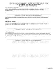 Form 1 Notice of Civil Claim - British Columbia, Canada, Page 2