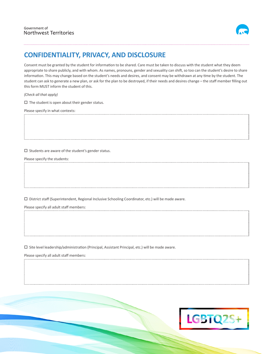 Gender Support Plan - Northwest Territories, Canada, Page 2