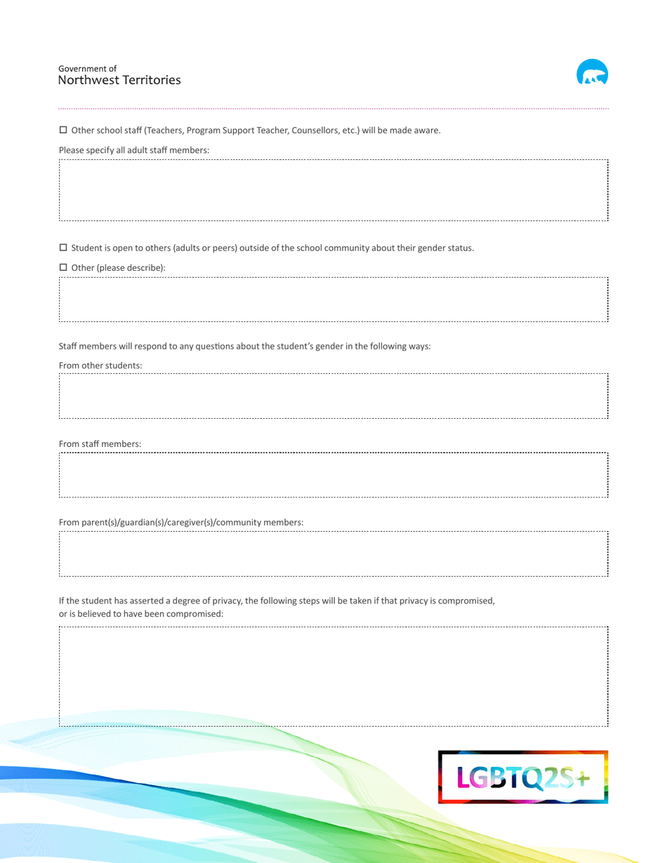 Gender Support Plan - Northwest Territories, Canada, Page 3