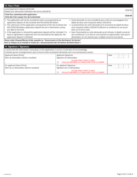 Form NWT9088 Application for Commissioner&#039;s Land - Northwest Territories, Canada (English/French), Page 3