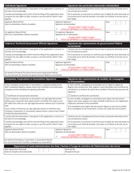 Form NWT8898 Application for Territorial Lands - Northwest Territories, Canada (English/French), Page 8