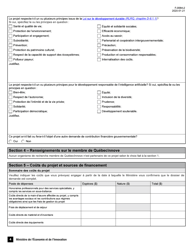 Forme F-0064-2 Formulaire De Demande D&#039;aide Financiere - Soutien Aux Projets D&#039;innovation En Intelligence Artificielle - Quebec, Canada (French), Page 4