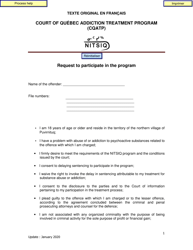 Request to Participate in the Program - Quebec, Canada