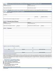 Form 01-1047A Reporting a Situation That Does Not Respect the Law - Compulsory Qualification Programs - Quebec, Canada, Page 2