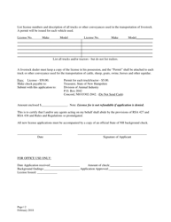Initial Application for Livestock Dealer&#039;s License - New Hampshire, Page 2