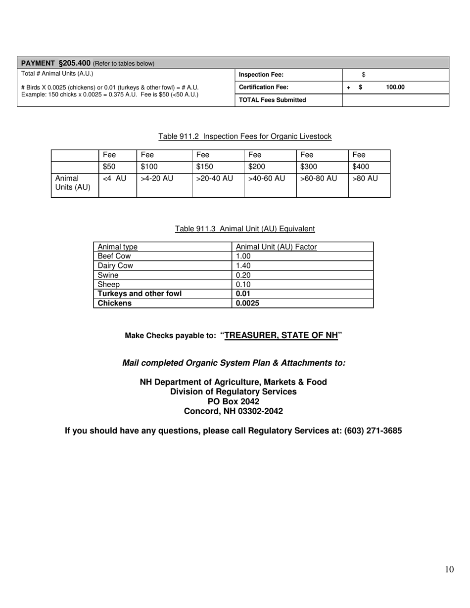 Poultry Organic System Plan - Renewal - New Hampshire, Page 10