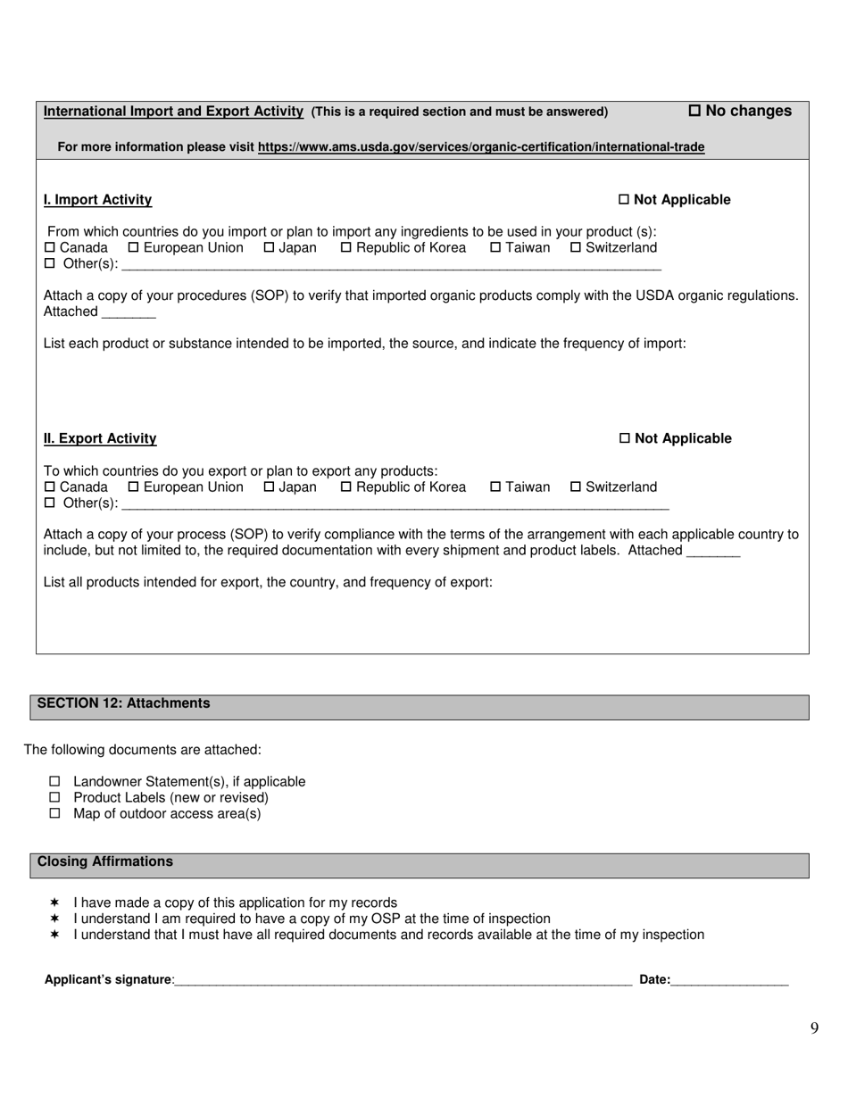 Poultry Organic System Plan - Renewal - New Hampshire, Page 9
