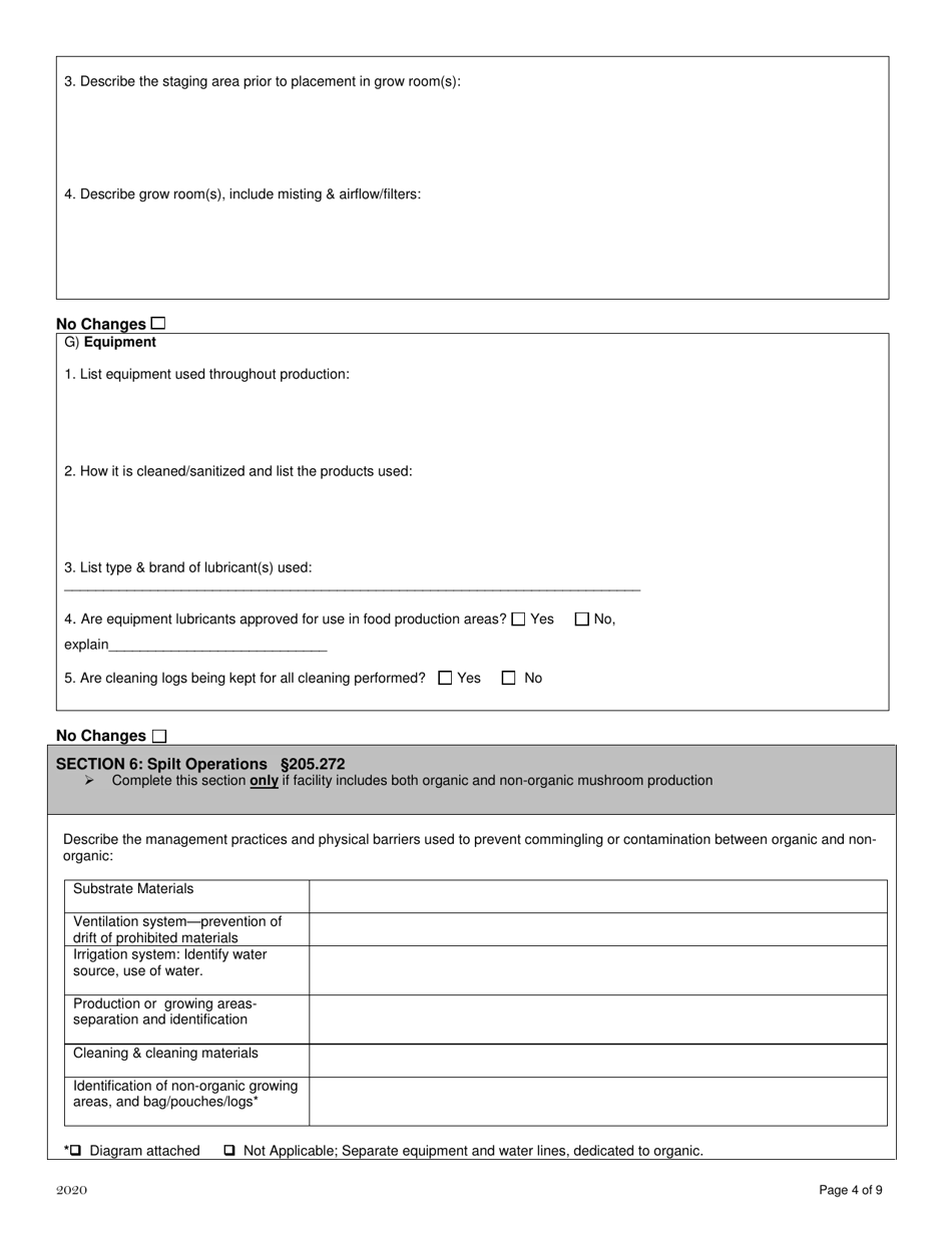 Mushroom Organic System Plan - Renewal - New Hampshire, Page 4