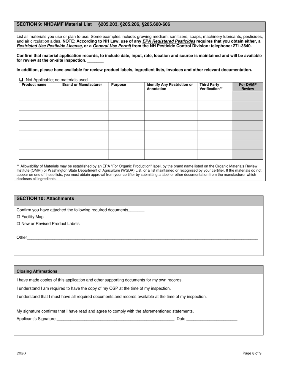 Mushroom Organic System Plan - Renewal - New Hampshire, Page 8