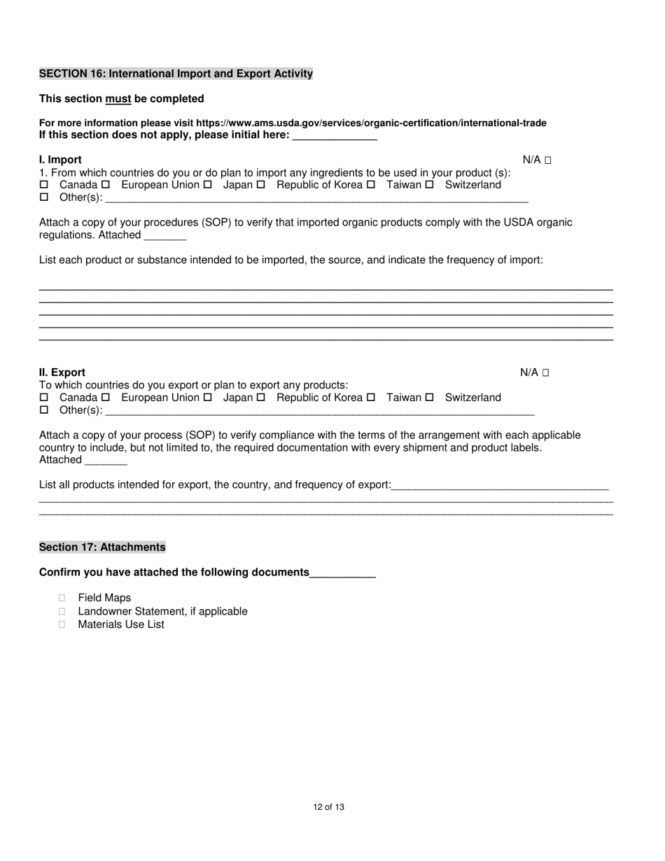 Hay  Pasture Organic System Plan - Renewal - New Hampshire, Page 12
