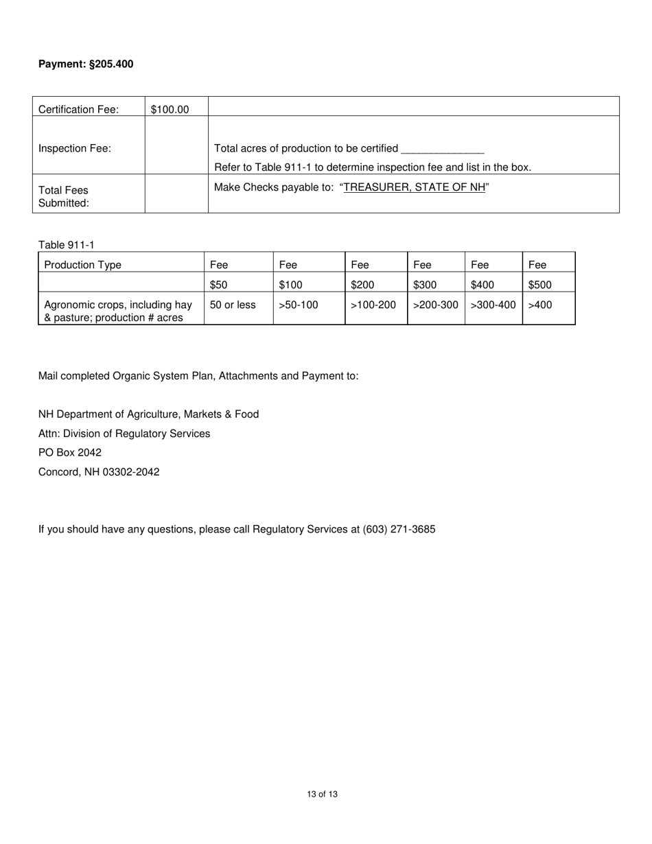 Hay  Pasture Organic System Plan - Renewal - New Hampshire, Page 13