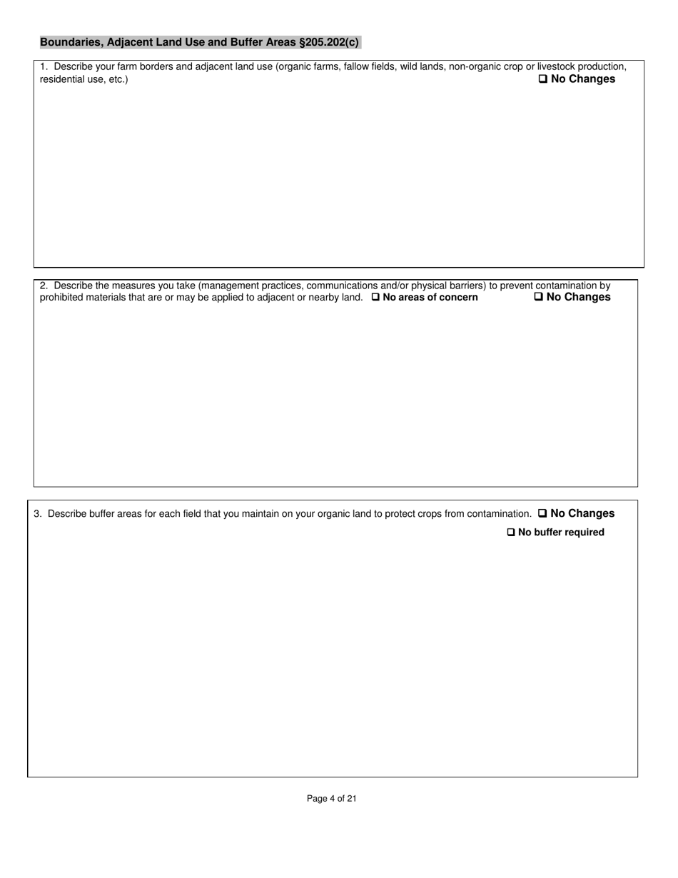 Crops Organic System Plan - Renewal - New Hampshire, Page 4