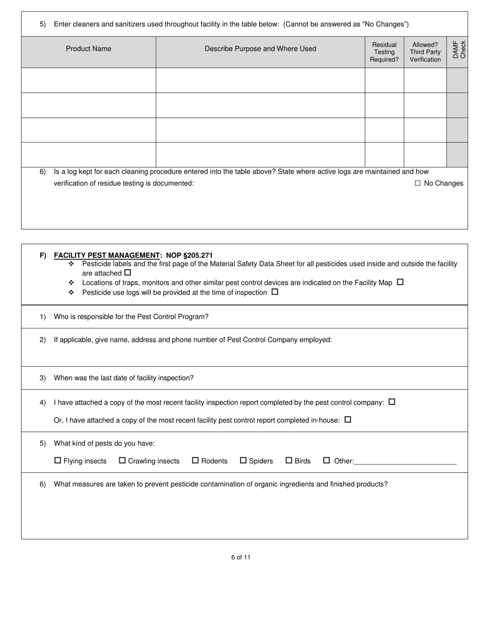 Processor-Handler Organic System Plan - Renewal - New Hampshire, Page 6