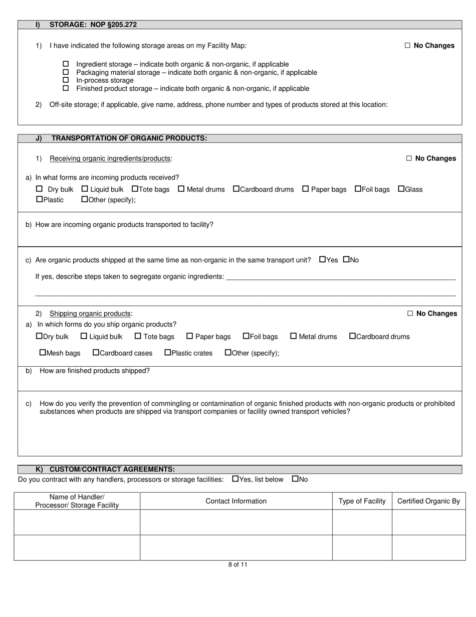 Processor-Handler Organic System Plan - Renewal - New Hampshire, Page 8