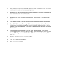 Instructions for Form INV-V1, NHDES-A-01-008 Annual VOC Emissions Statement Form - New Hampshire, Page 2