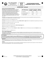 Form DP-8 Low and Moderate Income Homeowners Property Tax Relief - New Hampshire, Page 4