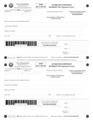 Form NH-1120-ES Corporate Business Profits Tax Estimates - New Hampshire, Page 2