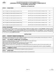 Form PA-35 Assessing Official&#039;s Response to Exemptions/Tax Credits/Deferral Application - New Hampshire, Page 2