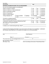 Form NHJB-2045-DF Defendant Information Sheet for Law Enforcement - New Hampshire, Page 2