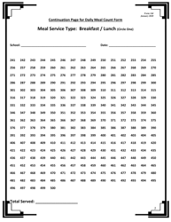 Form 144 Daily Meal Count Sheet - New Jersey, Page 2