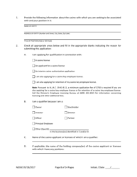 Form 21 New Jersey Supplemental Form to the Multi-Jurisdictional Personal History Disclosure Form - Casino Service Industry Enterprise Qualifiers - New Jersey, Page 9