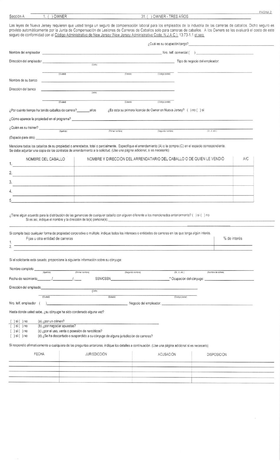Formulario Para Obtener Licencia I - New Jersey (Spanish), Page 3