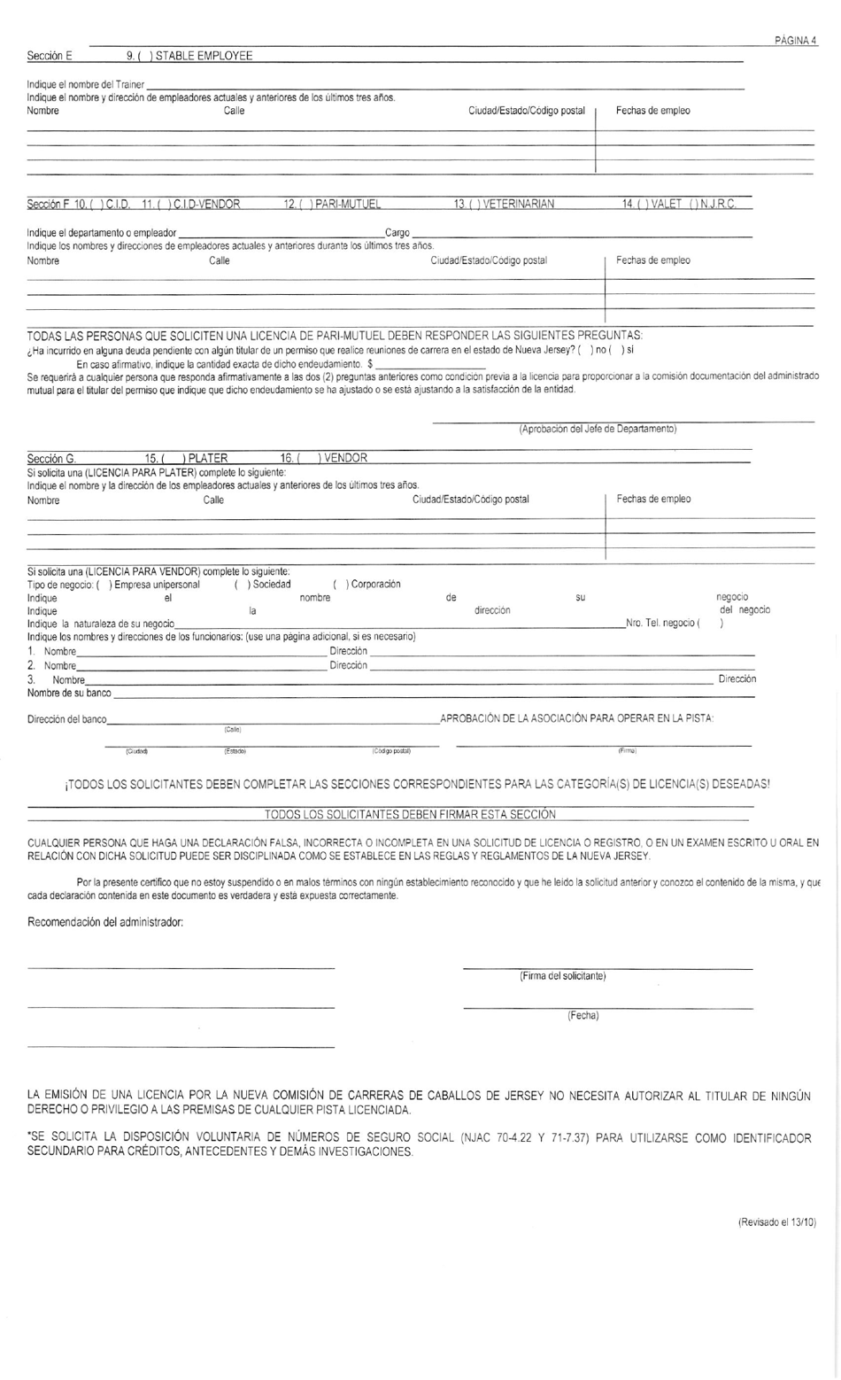 Formulario Para Obtener Licencia I - New Jersey (Spanish), Page 5