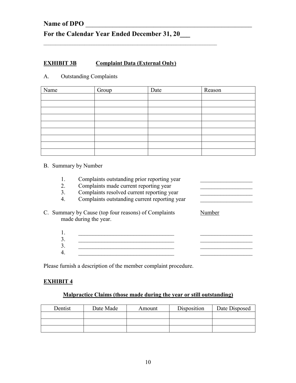 Dpo Annual Report Supplement Form - New Jersey, Page 14