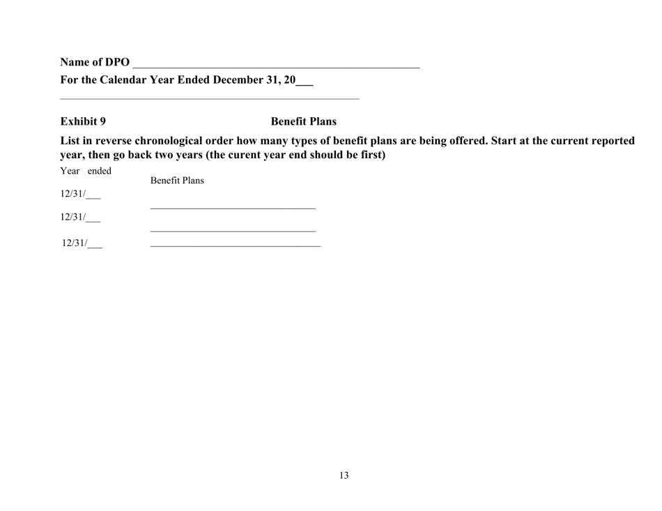 Dpo Annual Report Supplement Form - New Jersey, Page 17