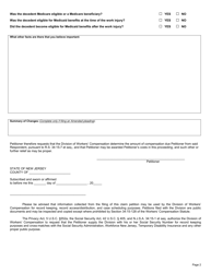 Form WC-956 Dependency Claim Petition to Convert Voluntary Tender to Formal Judgment - New Jersey, Page 2